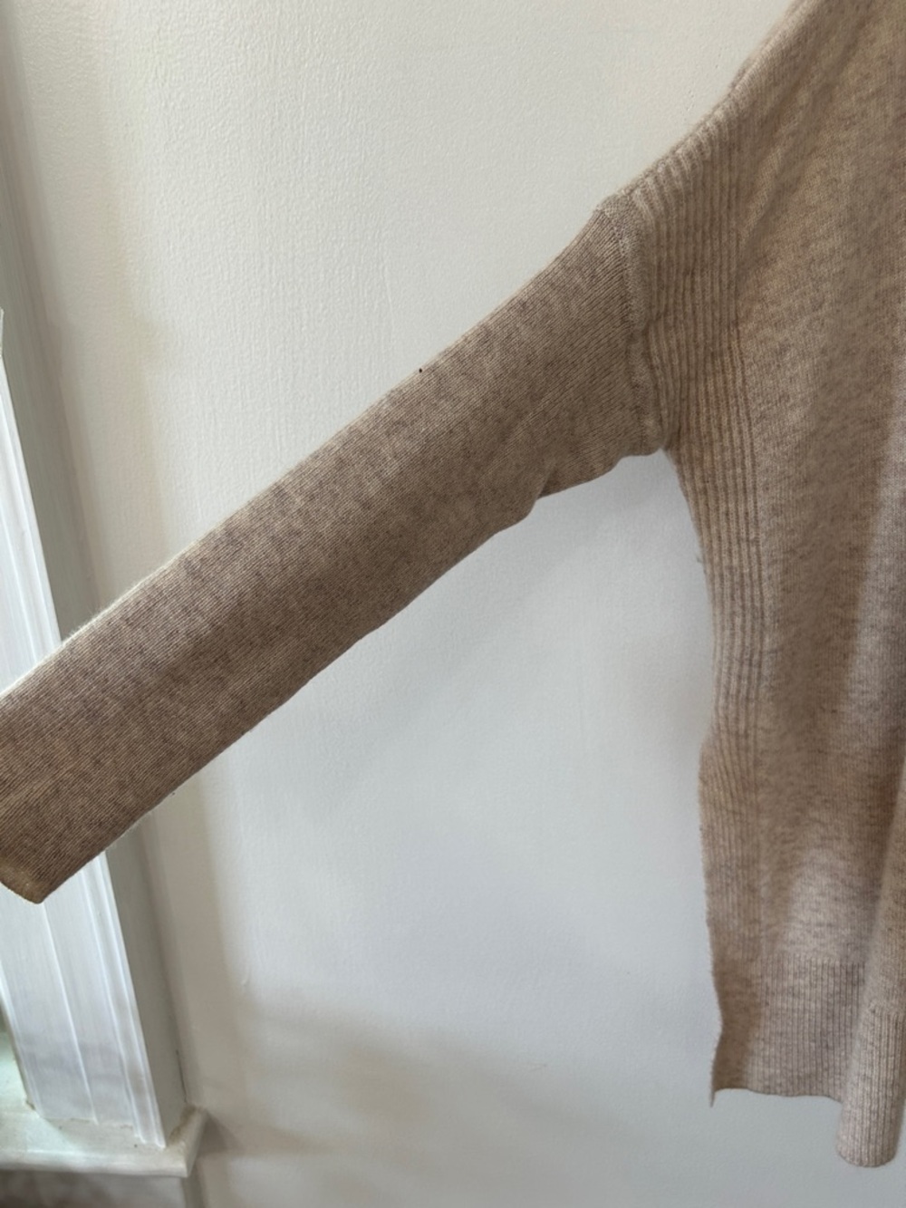 Pure Collection Cashmere Sweater Women's Medium Open Front Luxury Beige Cardigan - Picture 12 of 16